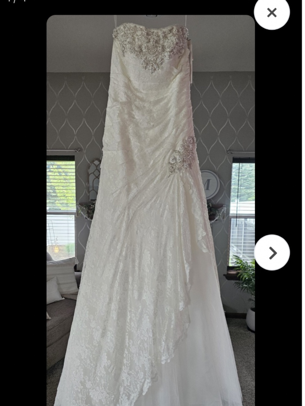 Wedding Dress, Veil and Headpiece